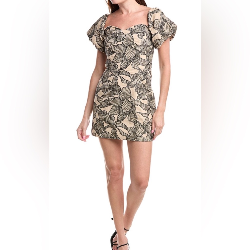 NWT Lilly Pulitzer Nanci skirted romper Embroidered Sequin Wicker Tan 14
